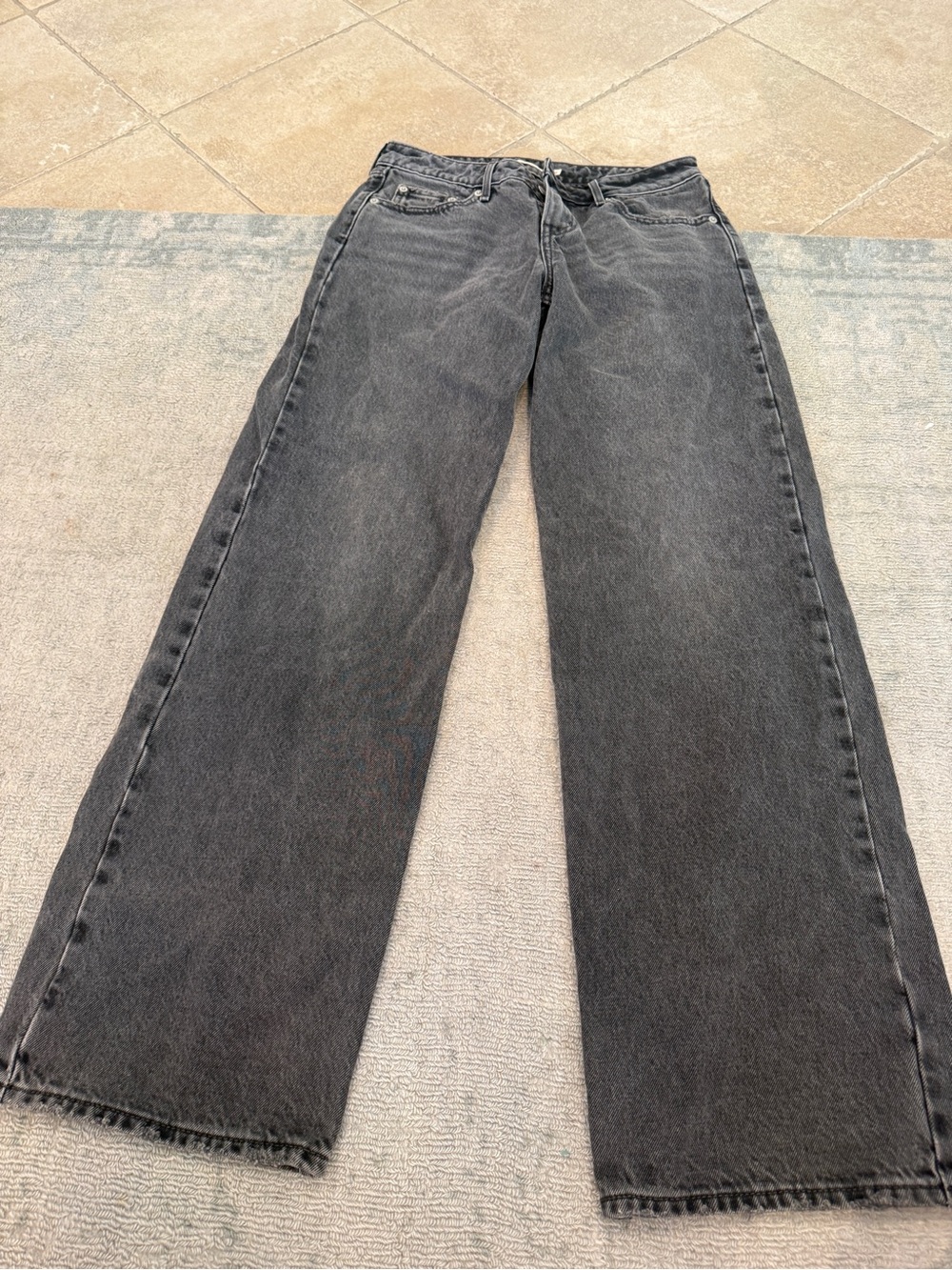 Levi's Black Washed Low Loose Jeans
